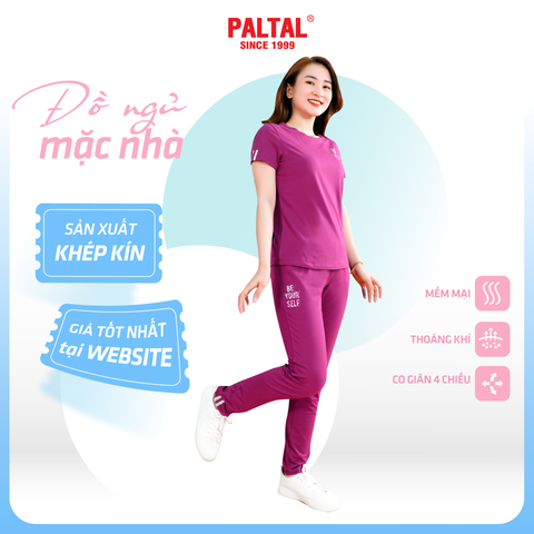 Set đồ bộ nữ kiểu thể thao kiểu quần dài tay ngắn cotton cvc mát 193p 3260