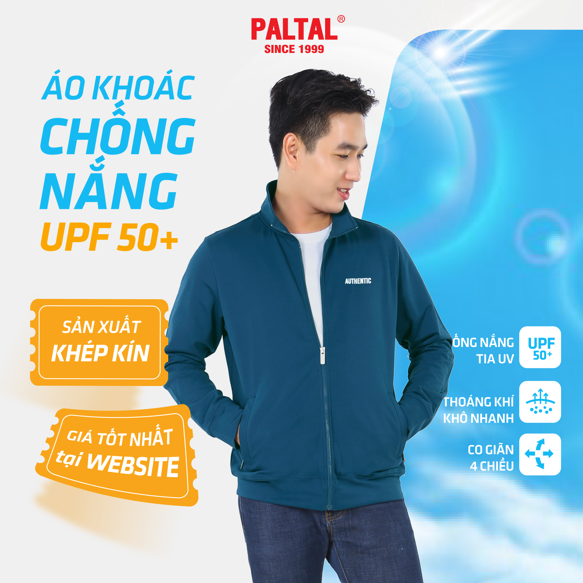Áo khoác nam chống nắng, chống UV Không Nón chất vảy cá cotton siêu mát 431p 1201