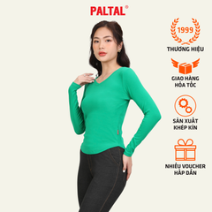 Áo thun nữ tay dài  Cổ Tiim chất Rip chất cotton siêu mát 220p 0273