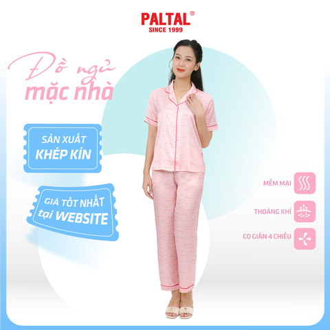 Set đồ bộ nữ kiểu quần dài tay ngắn pijama 263p 3383