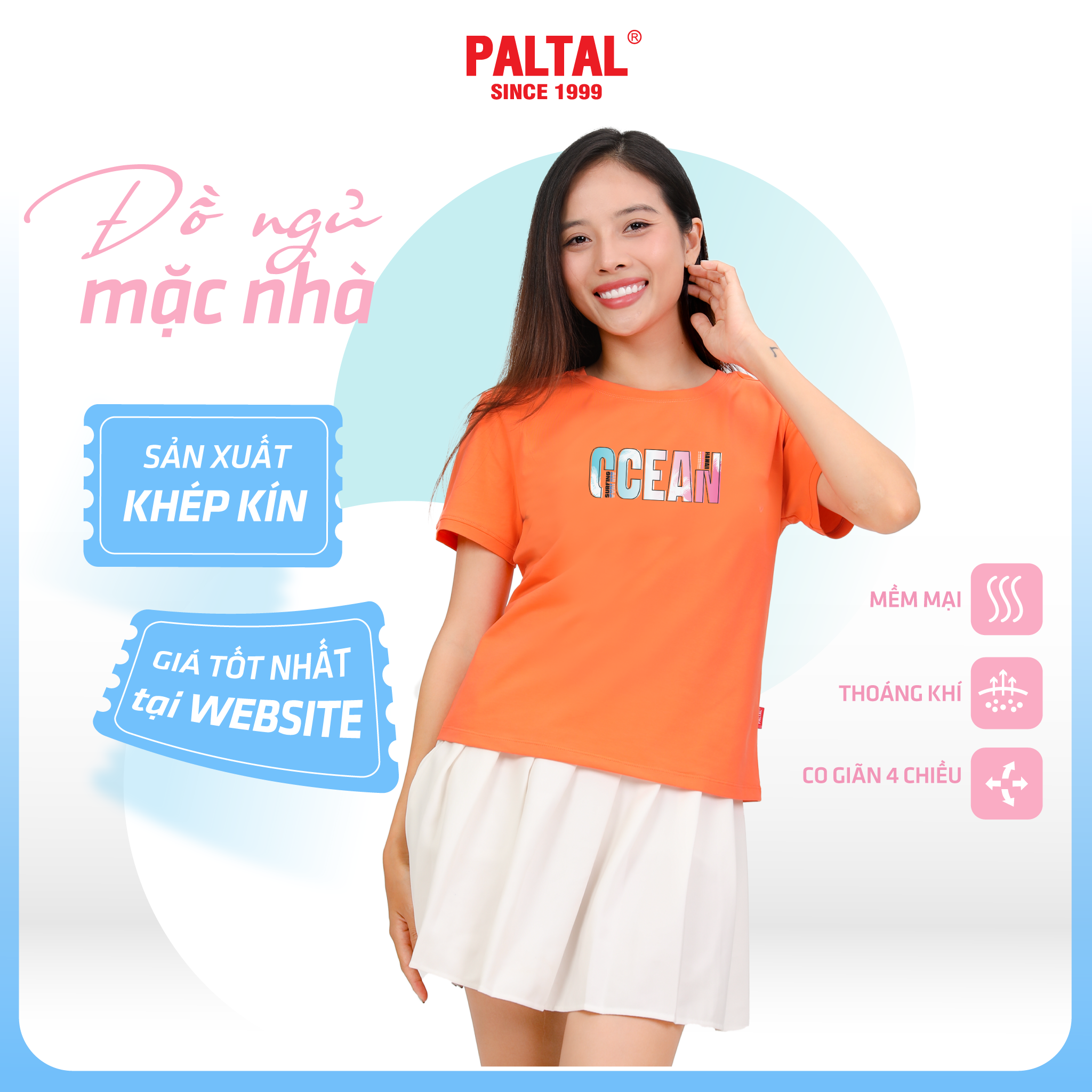 Áo thun nữ tay ngắn form cơ bản chất cotton siêu mát 020p 0305