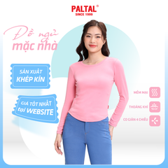 Áo thun nữ tay dài form suông cổ tròn chất rib chất cotton siêu mát 220p 0272
