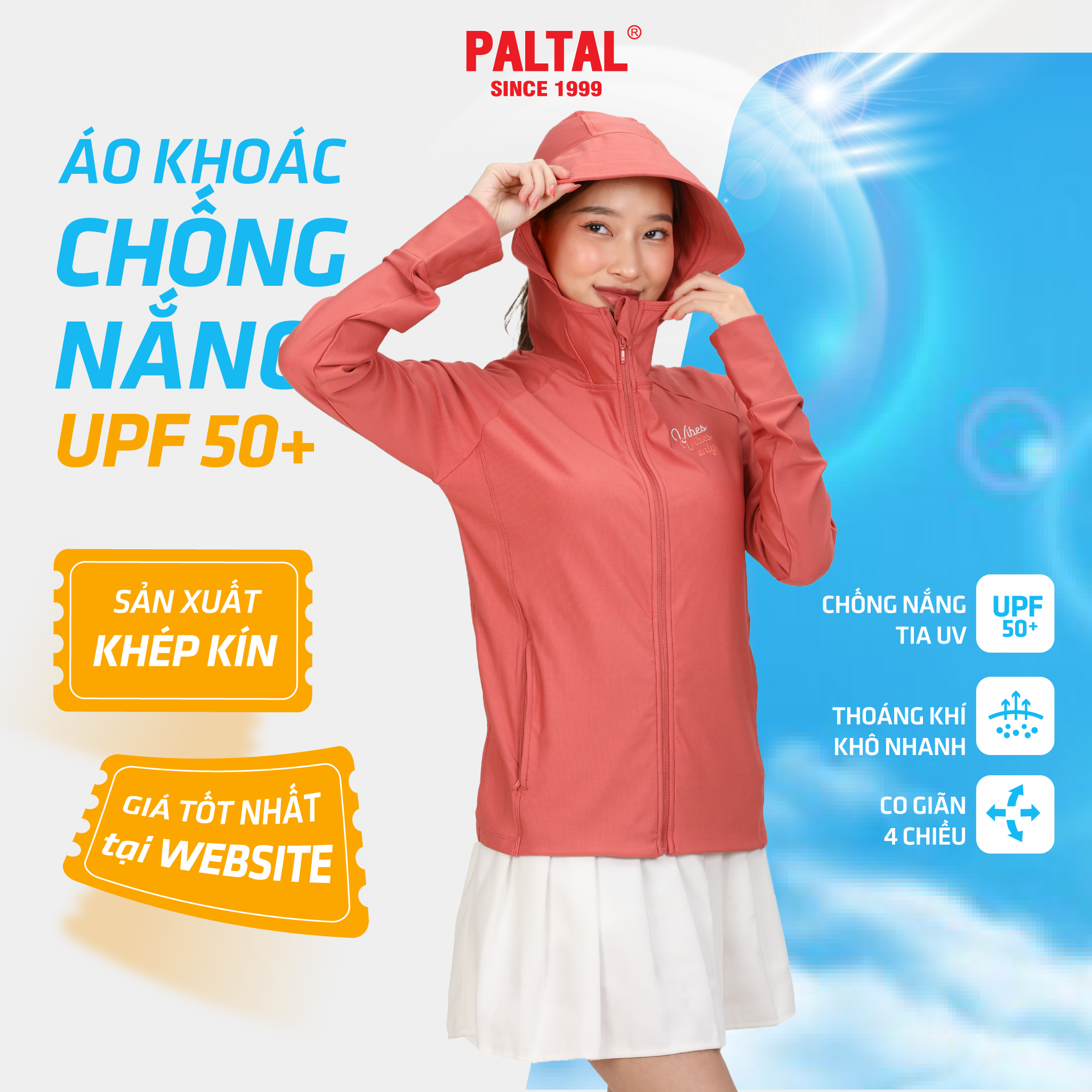 BST Áo khoác nữ chống nắng, chống UV chất poly cát mỏng nhẹ  311p 1247 / 1250 / 1274 / 1296