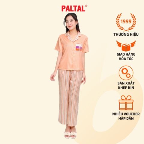 Set đồ bộ nữ kiểu quần dài tay ngắn in hoa chất lụa nhung BDTN 263p 6056