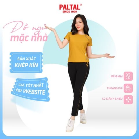 Set đồ bộ nữ kiểu quần dài tay ngắn chất pique 523p 3382