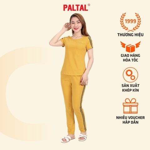 Set đồ bộ nữ kiểu quần dài tay ngắn cotton cvc mát 193p 3329