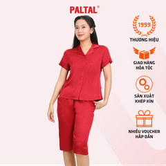 Set đồ bộ nữ kiểu quần lửng tay ngắn chất lụa nhung 264p 4315