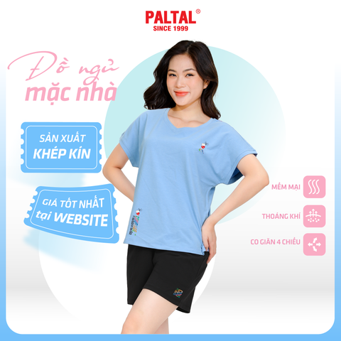 Set đồ bộ nữ kiểu quần đùi tay ngắn chất cotton siêu mát 195p 5236