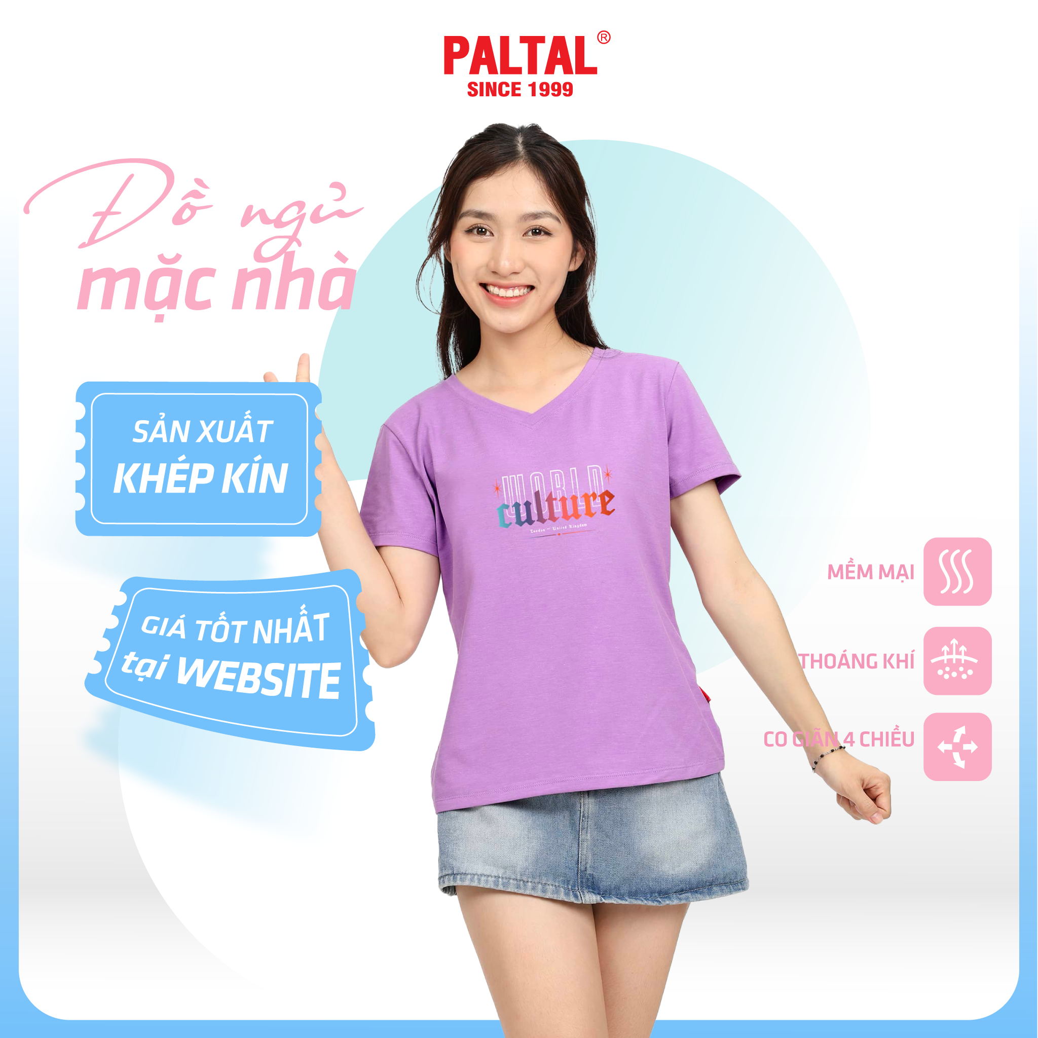 Áo thun nữ form suông chất cotton siêu mát 190p 0342