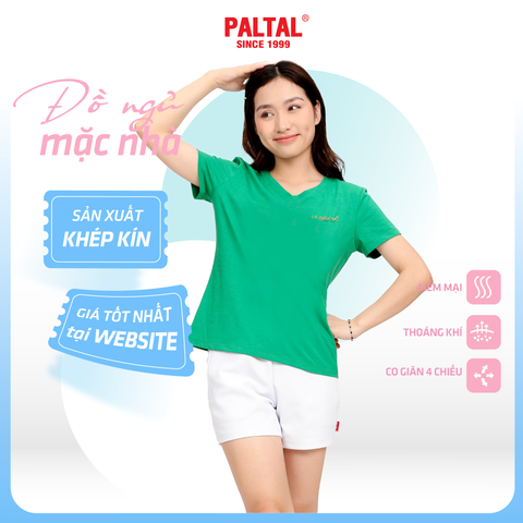 Áo thun nữ form suông cổ tim tay ngắn chất cotton siêu mát 190p 0358