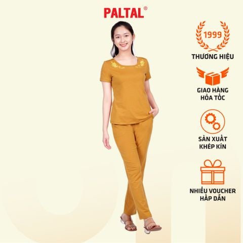 Set đồ bộ nữ kiểu quần dài tay ngắn cotton cvc mát 193p 3310