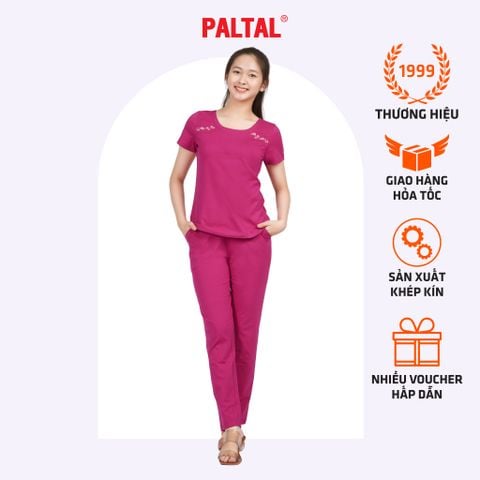 Set đồ bộ nữ kiểu quần dài tay ngắn cotton cvc mát 193p 3309