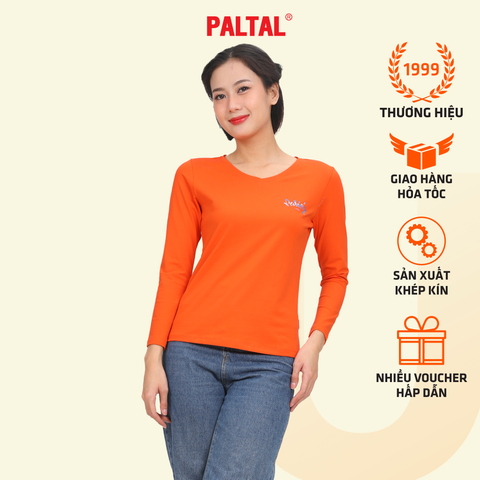 Áo thun nữ tay dài Cổ Tim chất cotton siêu mát 020p 0271