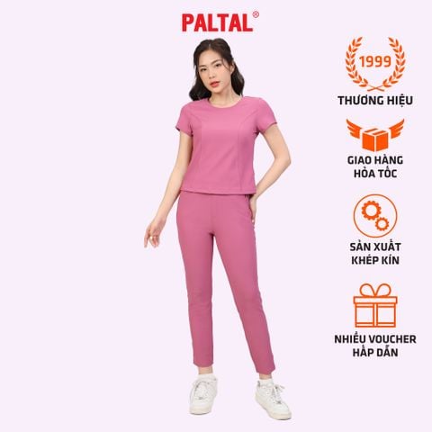 Set đồ bộ nữ kiểu quần dài tay ngắn Cổ Tròn chất Rid Gân 553p 3403