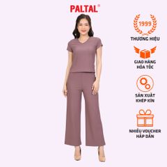 Set đồ bộ nữ kiểu quần dài tay ngắn chất rib Gân 553p 3407