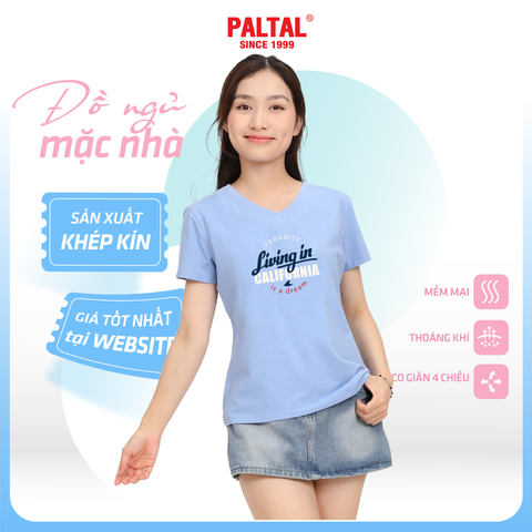 Áo thun nữ form suông cổ tim chất cotton siêu mát 190p 0327
