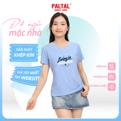 Áo thun nữ form suông cổ tim chất cotton siêu mát 190p 0327