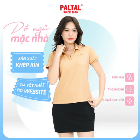 Áo thun nữ tay ngắn cổ polo form suông chất silk kim cương siêu mát 610p 0347