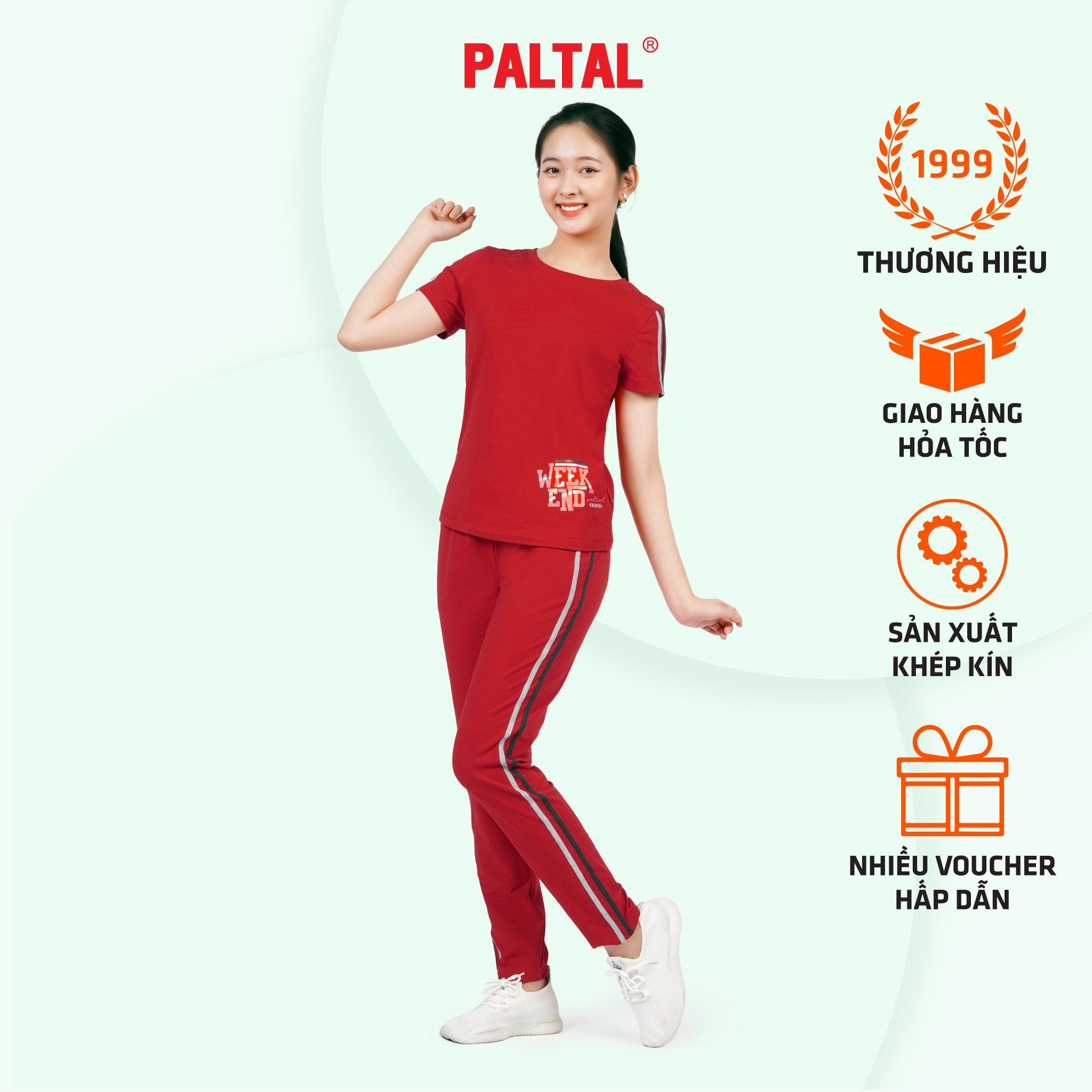 Set đồ bộ nữ kiểu quần dài tay ngắn chất cotton siêu mát 023p 3307