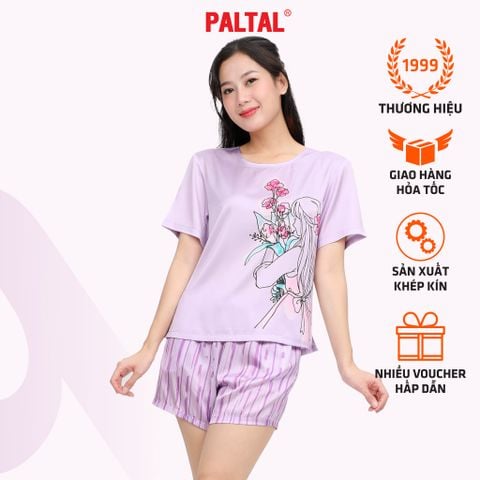 Set đồ bộ nữ kiểu quần đùi tay ngắn chất lụa nhung 265p 2108