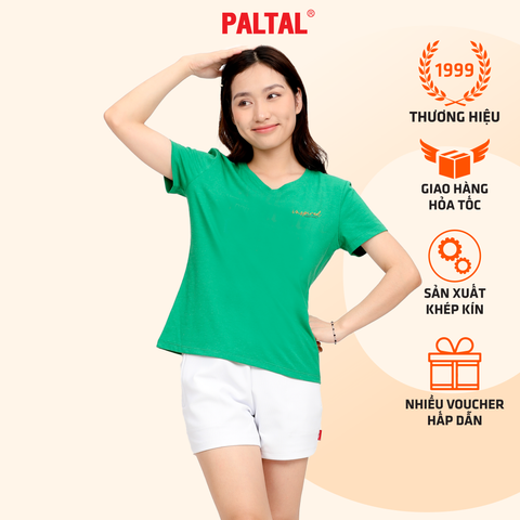 Áo thun nữ form suông cổ tim tay ngắn chất cotton siêu mát 190p 0358