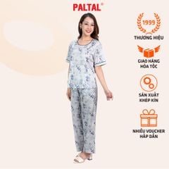 Set đồ bộ nữ kiểu quần dài tay ngắn chất lụa nhung 263p 3350