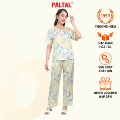 Set đồ bộ nữ kiểu quần dài tay ngắn chất lụa nhung 263p 3364