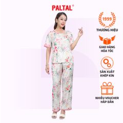 Set đồ bộ nữ kiểu quần dài tay ngắn chất lụa nhung 263p 3363