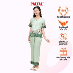 Set đồ bộ nữ kiểu quần dài tay ngắn chất lụa nhung 263p 6012