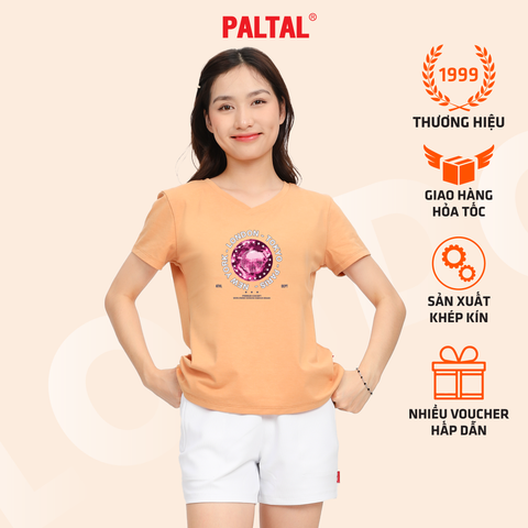 Áo thun nữ tay ngắn Form Suông Cổ Tim chất cotton siêu mát 190p 0324