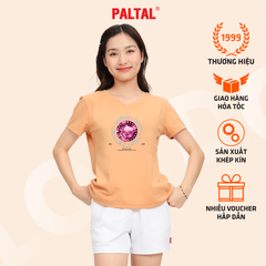 Áo thun nữ tay ngắn Form Suông Cổ Tim chất cotton siêu mát 190p 0324