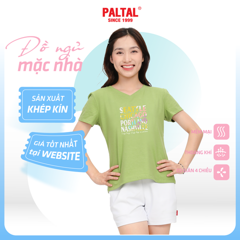 Áo thun nữ tay ngắn Form Suông Cổ Tim chất cotton siêu mát 190p 0325