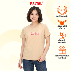 Áo thun nữ cổ tròn tay ngắn phom rộng chất cotton siêu mát 020p 0375