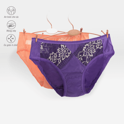 Combo 02 quần lót nữ chất thun lạnh siêu bền 017p 7418