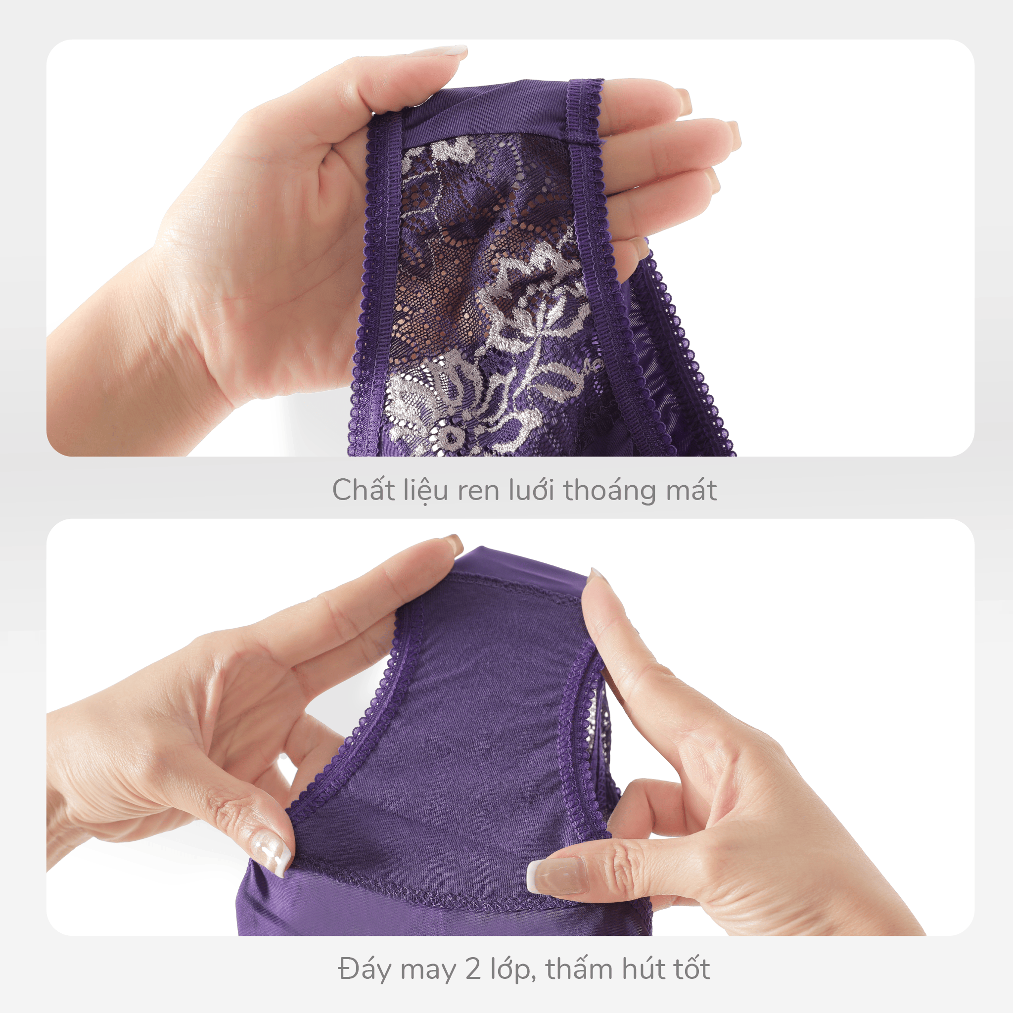 Combo 02 quần lót nữ chất thun lạnh siêu bền 017p 7418