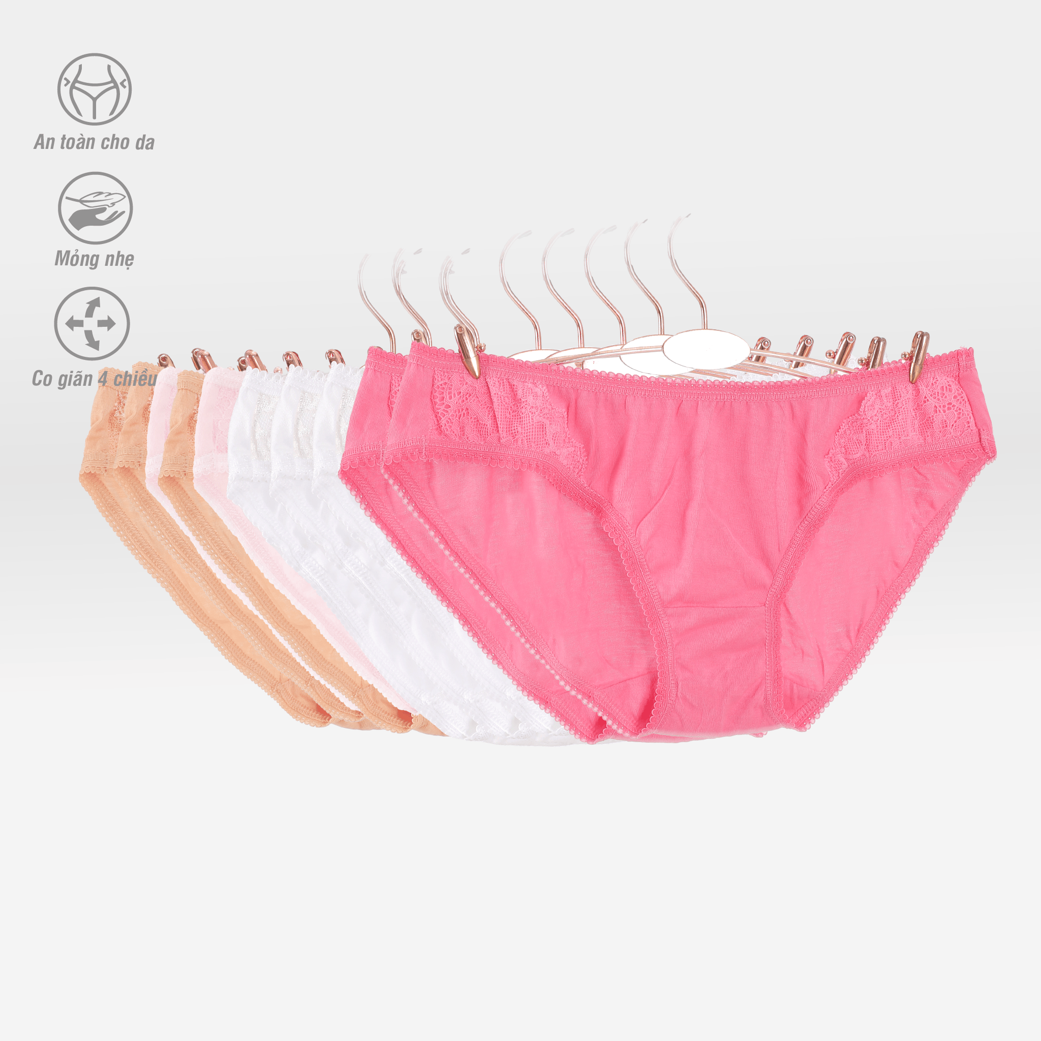 Combo 02-06-10 quần lót nữ chất cotton siêu mát 027p 7477