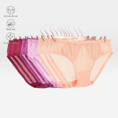 Combo 02-06-10 quần lót nữ voal lưới 077p 7475