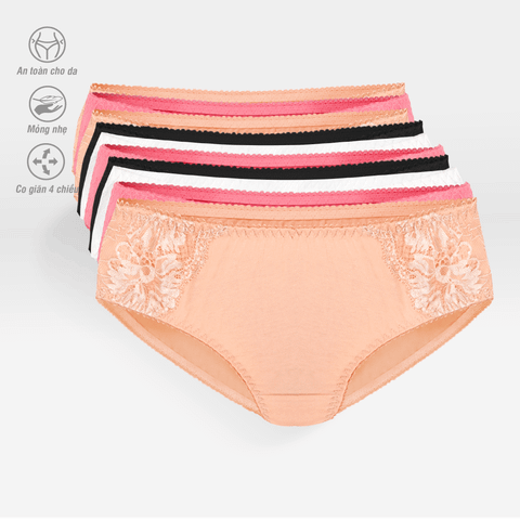 Combo 02-06-10 quần lót nữ chất cotton siêu mát 027p 7434