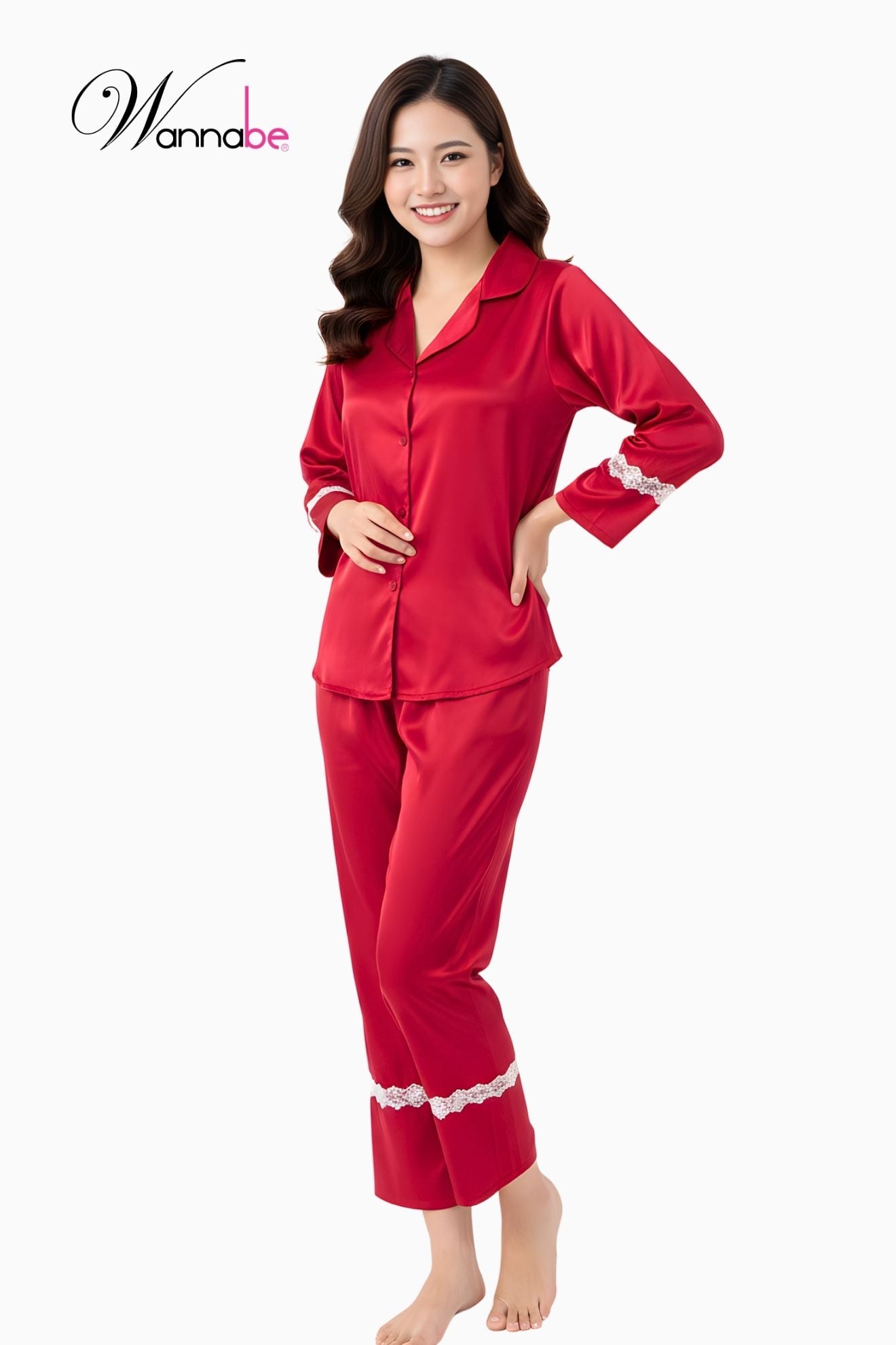 do bo mac nha pijama nu wannabe bds12 do bo quan dai tay dai phoi ren nho o lai sang trong