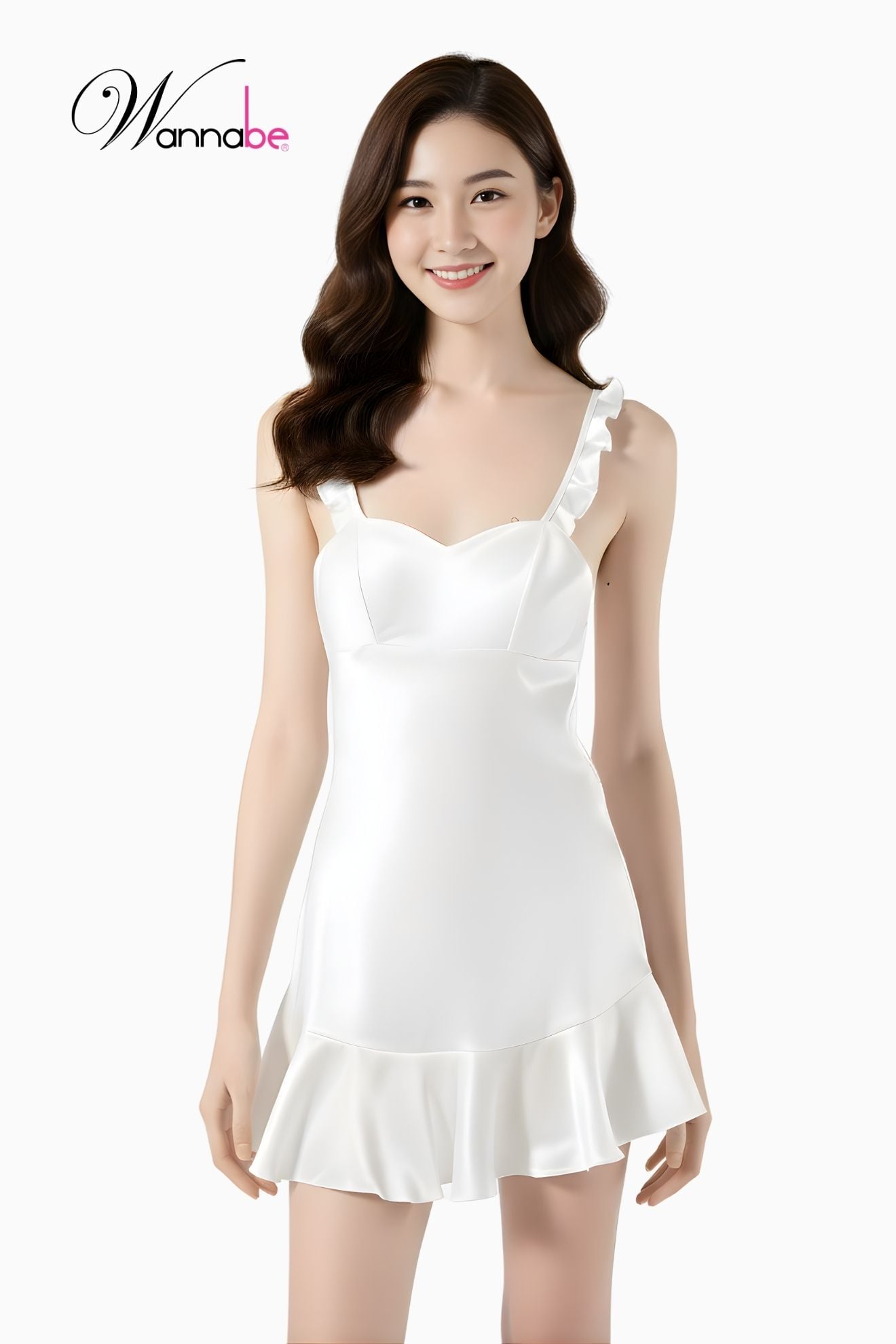 dam ngu wannabe dn604 vay ngu cup ao 2 lop lot mut mong tay canh tien nhe nhang lai vay beo xoe nu tinh