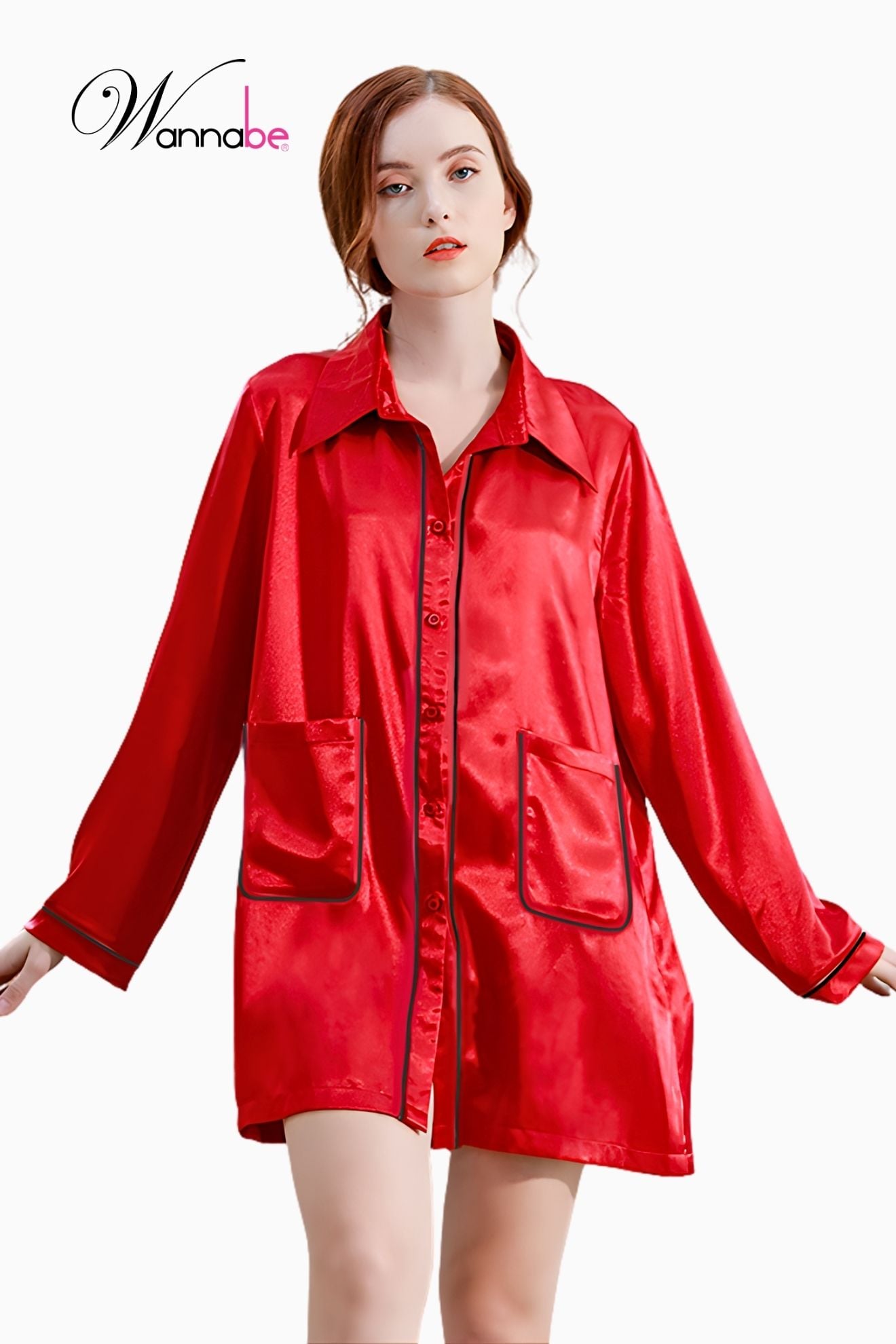 dam ngu so mi lua cao cap wannabe dns44 vay ngu kieu dang pijama rong rai thoai mai tay dai vien gan noi co tui tien loi