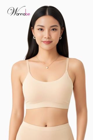 Áo lá nữ sinh WANNABE AL45S áo lót, áo tập thể thao chất su mềm mịn, lót mút đệm ngực thoáng khí rút ra bỏ vào khi cần