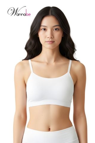 Áo lá nữ sinh WANNABE AL45S áo lót, áo tập thể thao chất su mềm mịn, lót mút đệm ngực thoáng khí rút ra bỏ vào khi cần