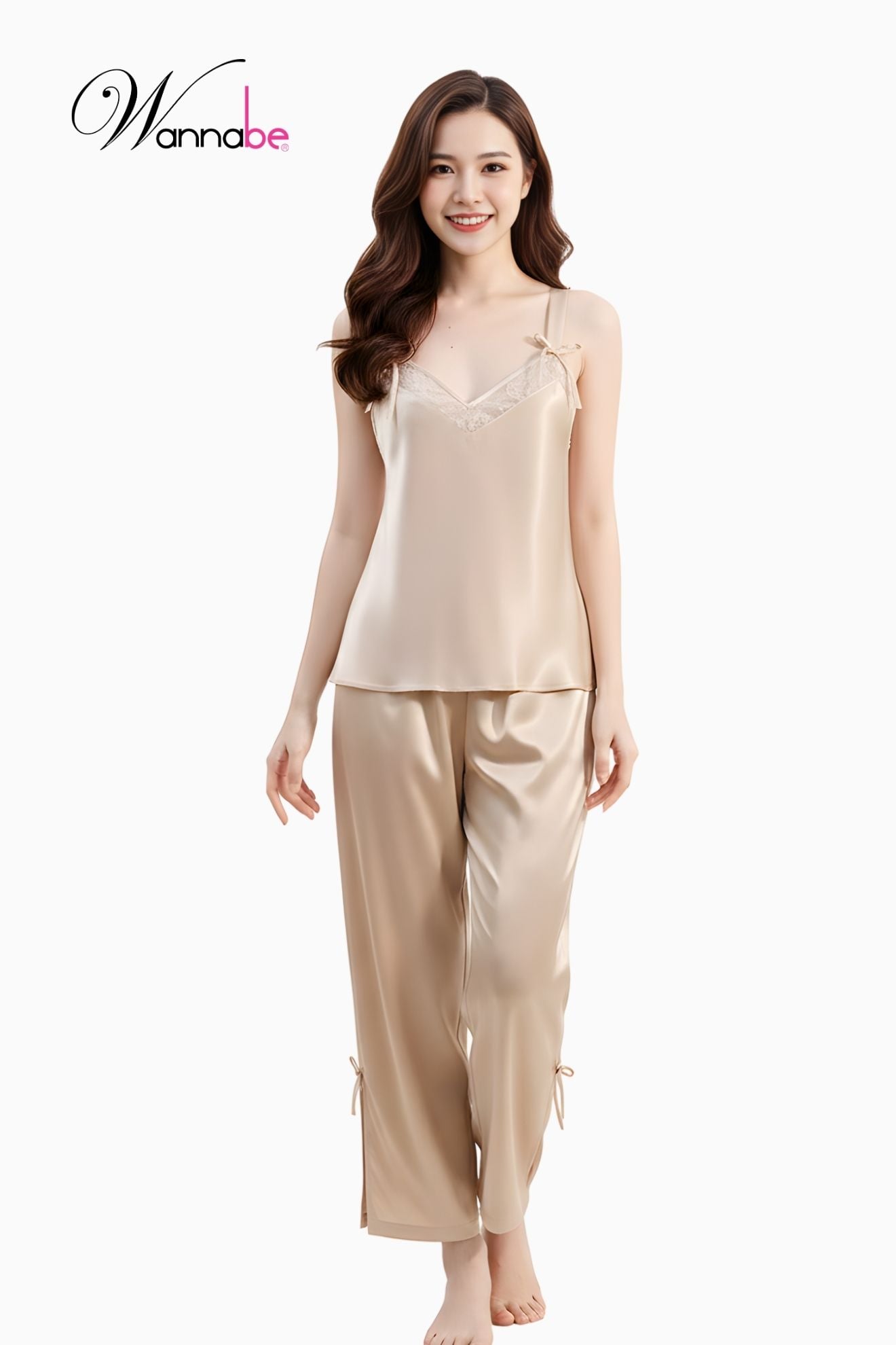 do bo mac nha wannabe bds54 do bo quan dai ao ban vai 2 cm dinh no xinh xan co ao hinh chu m phoi ren nu tinh