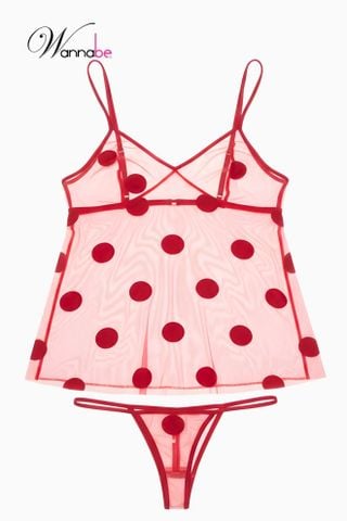 Đầm ngủ lưới WANNABE DNC15 váy ngủ mong manh trong suốt sexy khoe thân hình sexy gợi cảm của bạn gái TẶNG QUẦN ĐỒNG BỘ