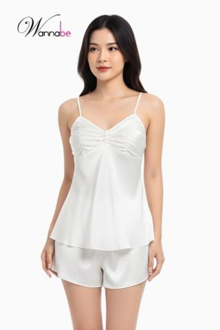 Đồ Bộ Ngủ Nữ Lụa Latin WANNABE Mượt Như Mây, Dịu Nhẹ Như Làn Gió, Chăm Sóc Giấc Ngủ & Làn Da BSL05