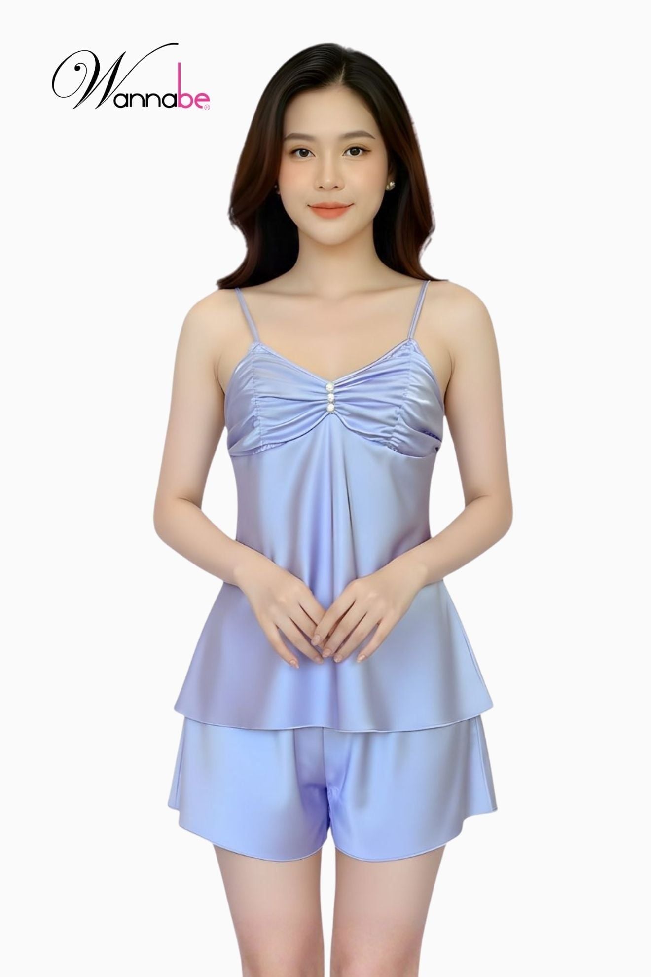  Đồ Bộ Ngủ Nữ Lụa Latin WANNABE Mượt Như Mây, Dịu Nhẹ Như Làn Gió, Chăm Sóc Giấc Ngủ & Làn Da BSL05 