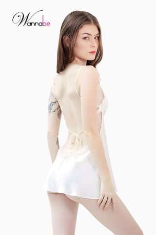 Đầm ngủ phi lụa cao cấp Wannabe DNS55 dáng ngắn váy ngủ sexy quyến rũ gợi cảm. Top 10 đầm ngủ sexy gợi cảm được tìm kiếm