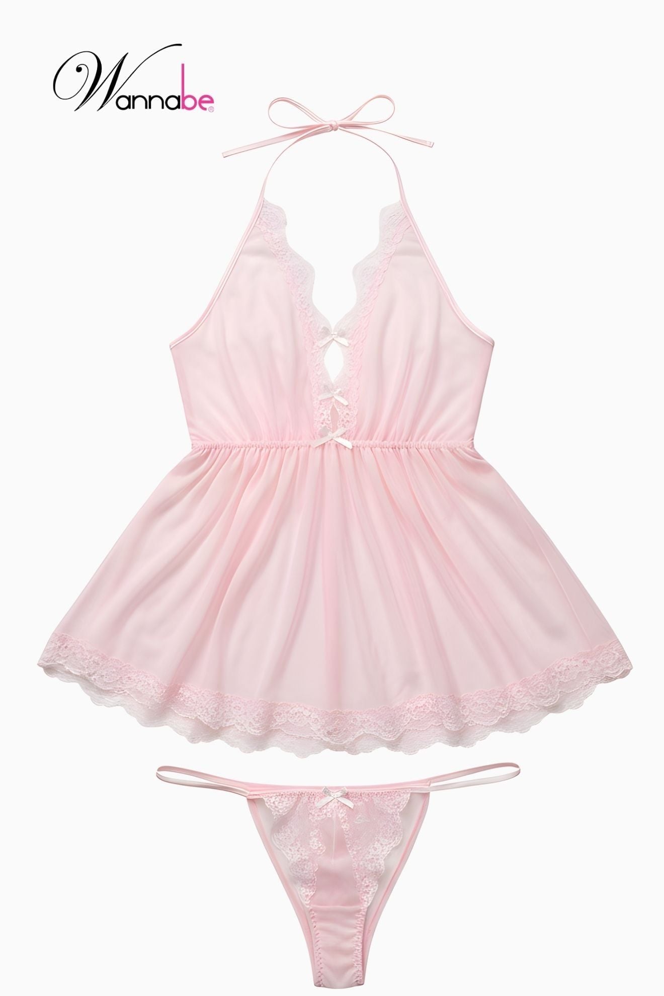  Váy ngủ sexy WANNABE DNC11 đầm ngủ lưới trong suốt xuyên thấu ánh nhìn giúp bạn gái khéo khoe hình thể xinh đẹp 