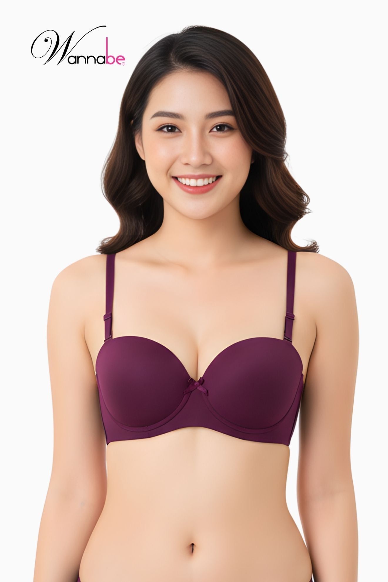  Áo ngực cúp ngang WANNABE ANT26 áo chíp mút kép nâng 5 tác động vung tròn căng đầy dây vai tháo ráp dễ dàng 